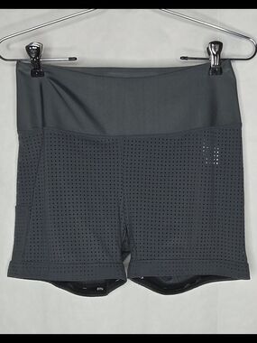 Kinona Charcoal Gray Perforated Bike Shorts